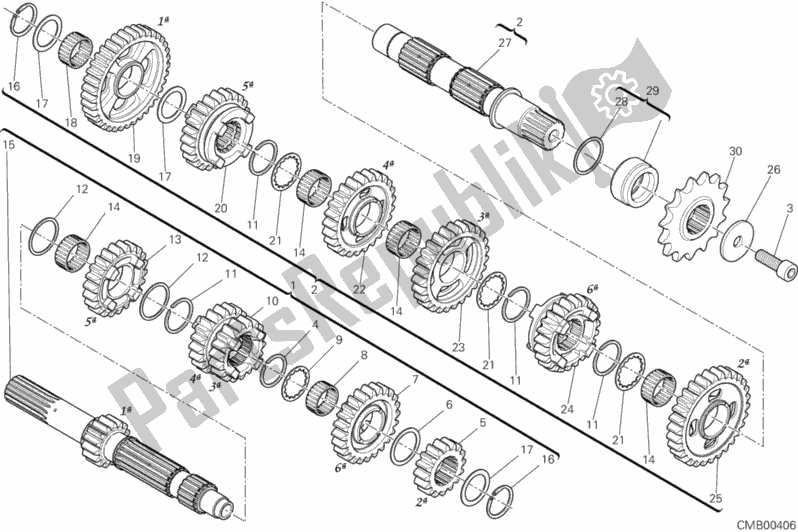 Todas las partes para Caja De Cambios de Ducati Superbike 1299S ABS 2015